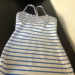 Lulu lemon striped tank with built in bra